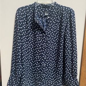 Navy Polka Dot Women's Top